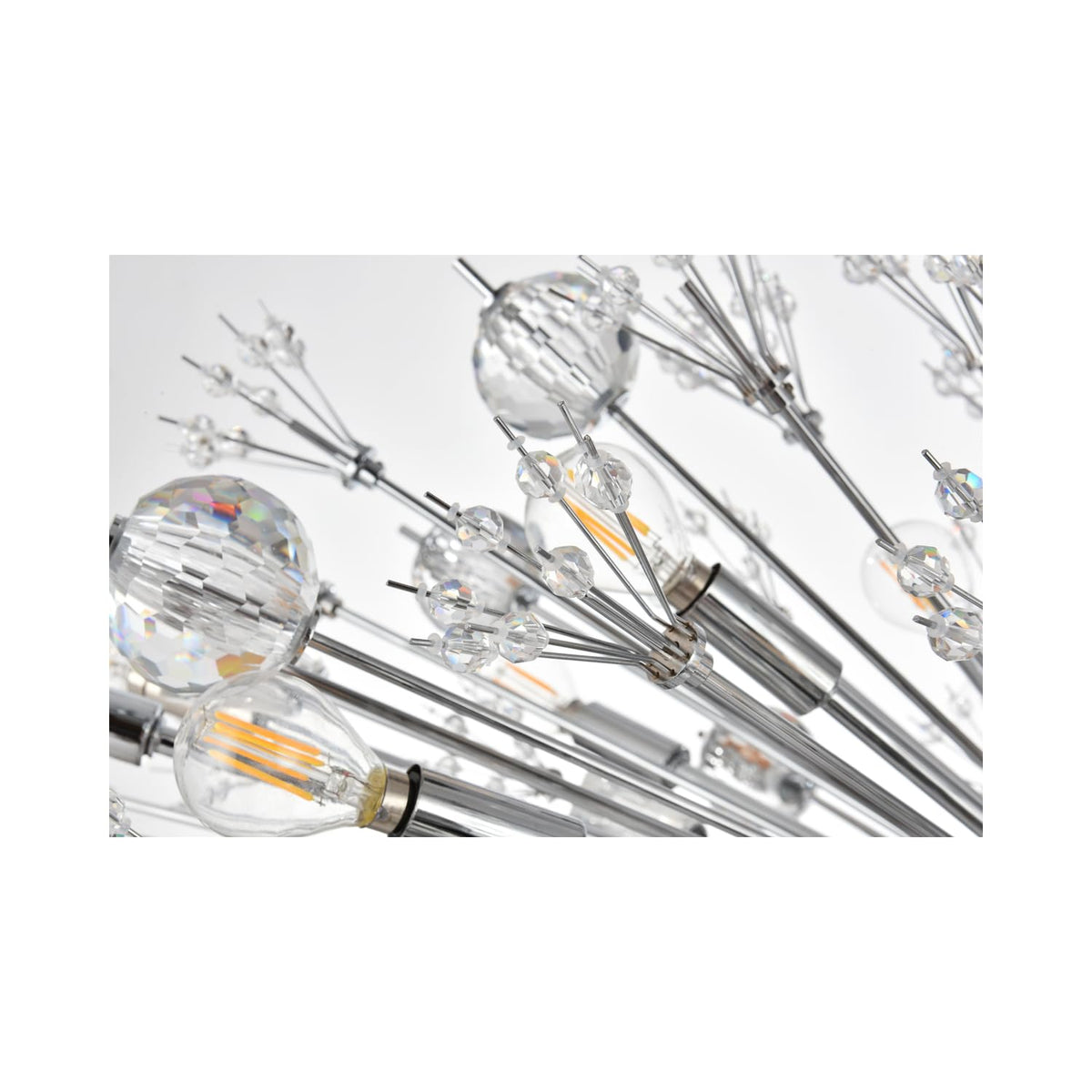 Vera 38 Light Pendant by Lighting Design – Metal, Clear, Model 2550D48C