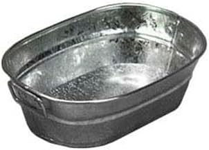 Natural Galvanized Steel Oval Tub with Side Handle 8-5/8" L x 5-1/2" W x 2-1/2" H 32-ounce by American Metalcraft – 32 oz (Pack of 1), 24.0 ounces, Aluminum, Silver, Model MTUB69