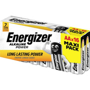 16 x AA Alkaline Power Batteries by Energizer – 16 Stück (Alte Version), multi-coloured, Pack of 16, Model 627523