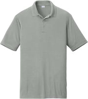 SPORT-TEK Unisex PosiCharge Competitor Polo | Casual Short Sleeve Collared Shirt for Men & Women, Athletic Fit Summer Top for Work, Golf & Tennis Silver