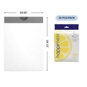 Douglas 20-Count Lemon 13.2 Gal Trash Bags by happimess – 60 Count (Pack of 1), 13.2 gallons, Medium Density Polyethylene, White (Lemon Scented), Model HPM3100C-WHITE