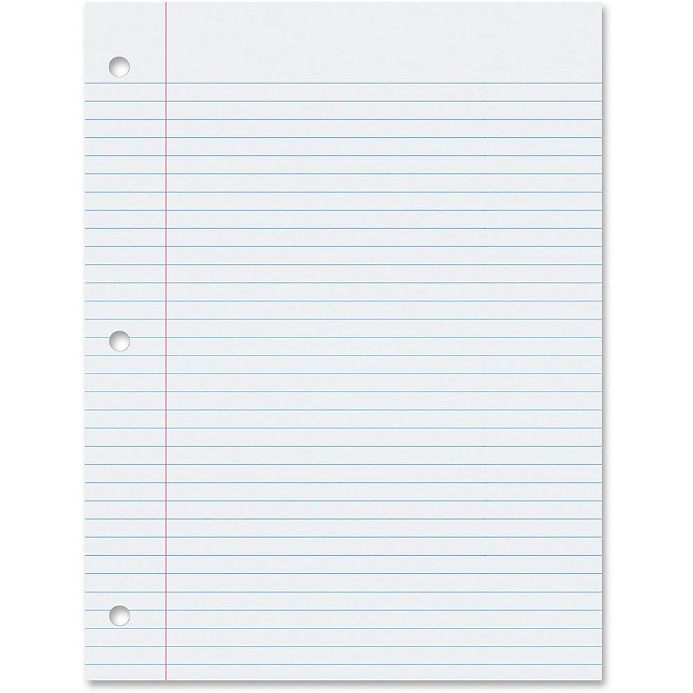 College Ruled Filler Paper by Pacon – White, Pack of 100, Model MMK09221