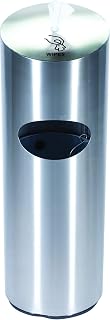 Commercial Zone Precision Series Stainless Steel Trash Container, 10-Gallon Round, Clean Station Lid