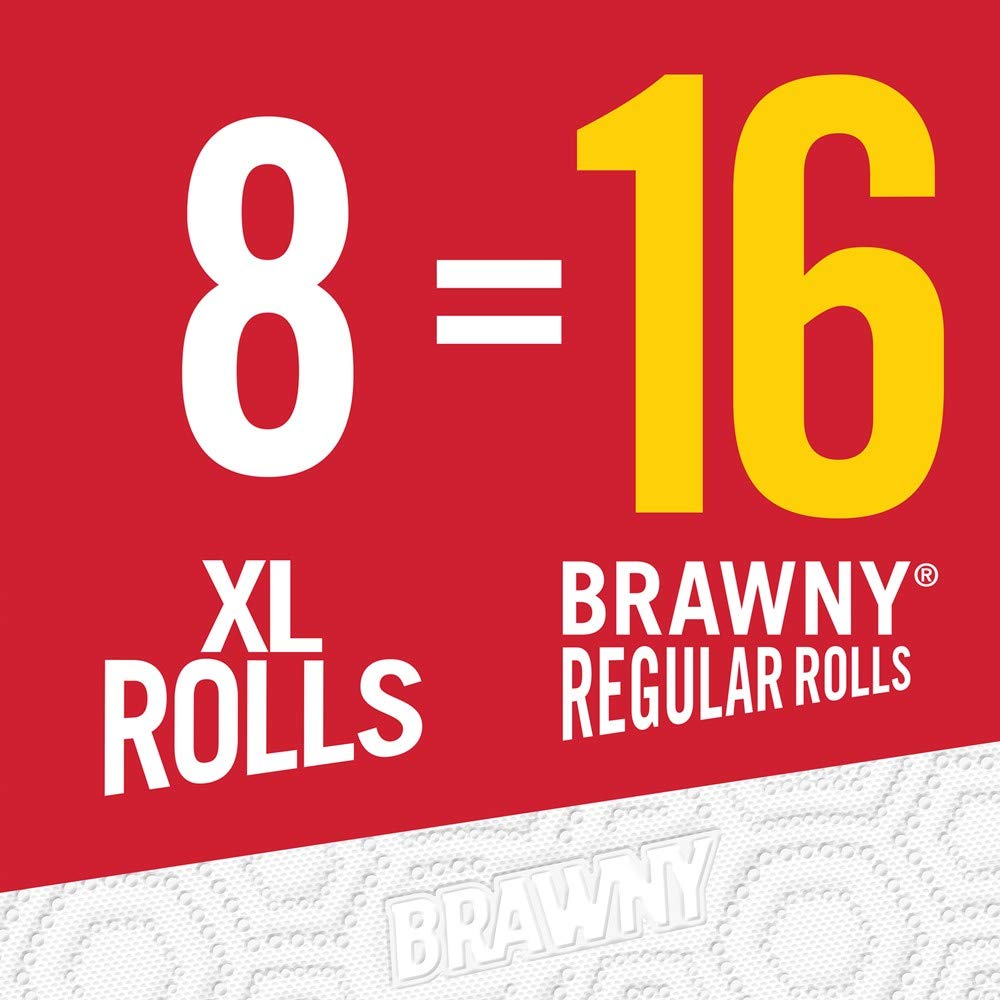 Brawny White / 8 Count (Pack of 1) / 1 Paper Towels