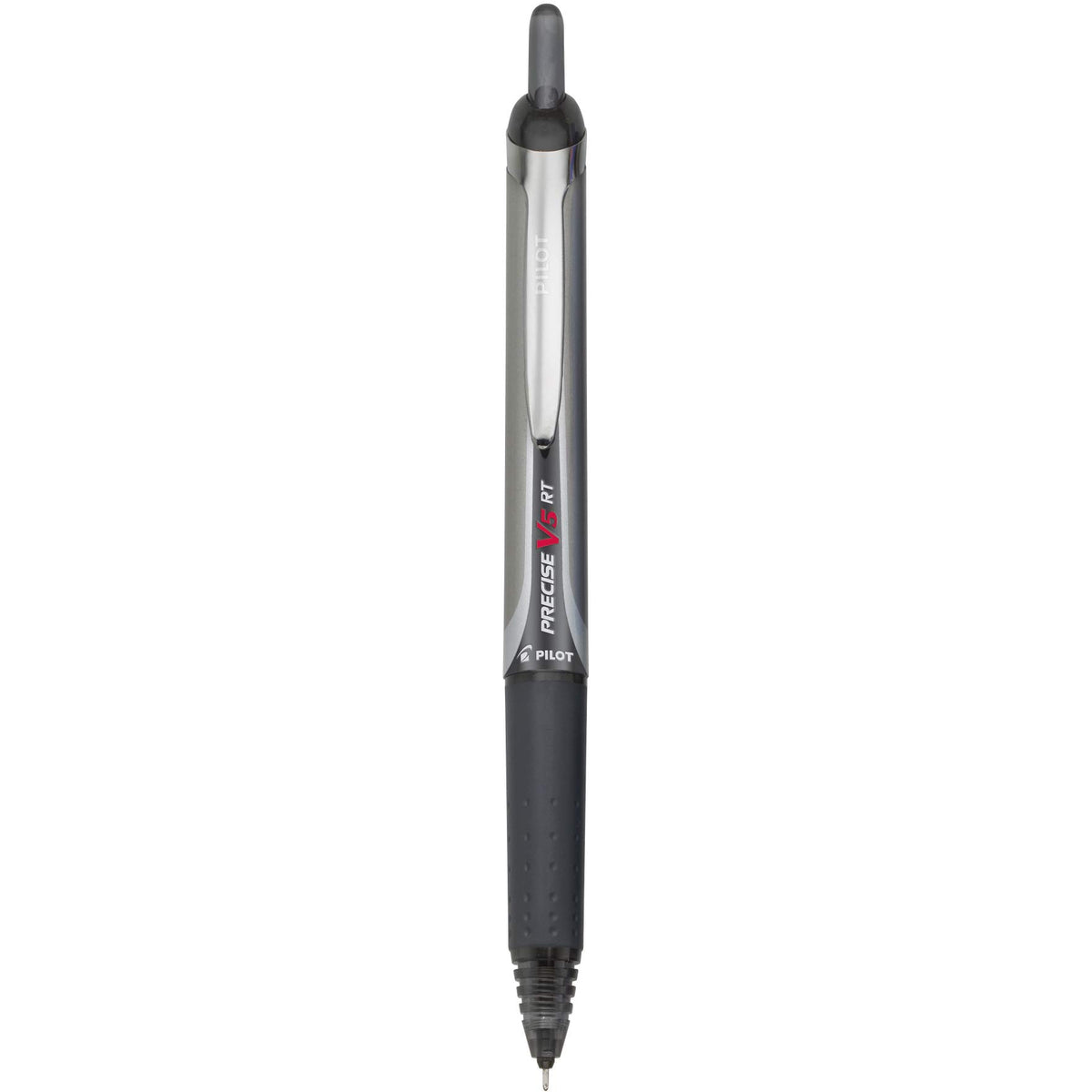 Precise V5 RT Retractable Rollerball Pens by PILOT – 6 Count (Pack of 1), Metal, Black, Model 13613