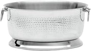 HUBERT Brushed Hammered Stainless Steel Double Wall Ice Merchandiser – 19" Dia x 11"H