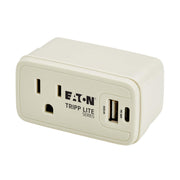 Eaton White Outlet Extender Power Strip + 2 USB Ports by TRIPP LITE – Gray, Model Sk10c32
