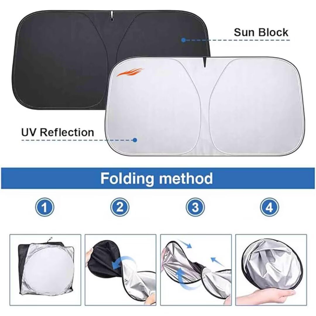 Sun Visor for car windscreen Compatible with BMW M4 CSL 2022-2024，Sun Protection Foldable （Silver） by generic – Compatible with M4 CSL 2022-2024, Model windscreen sun shade