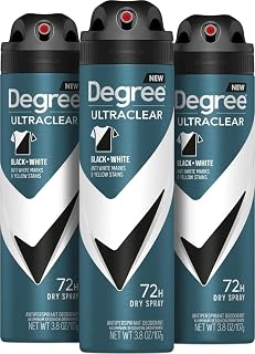 Degree Men Antiperspirant Deodorant Dry Spray Black + White 3 Pack 3.8 oz