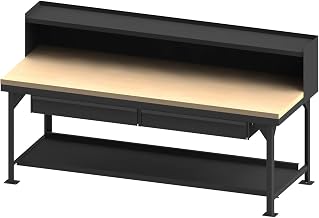 Durham HDWBMT3696RS2DR95 Workbench, Maple top, 2 Drawers, Riser