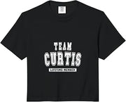 Team Curtis Lifetime Member Family Last Name Comfort Colors Crop Top