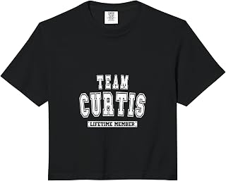 Team Curtis Lifetime Member Family Last Name Comfort Colors Crop Top