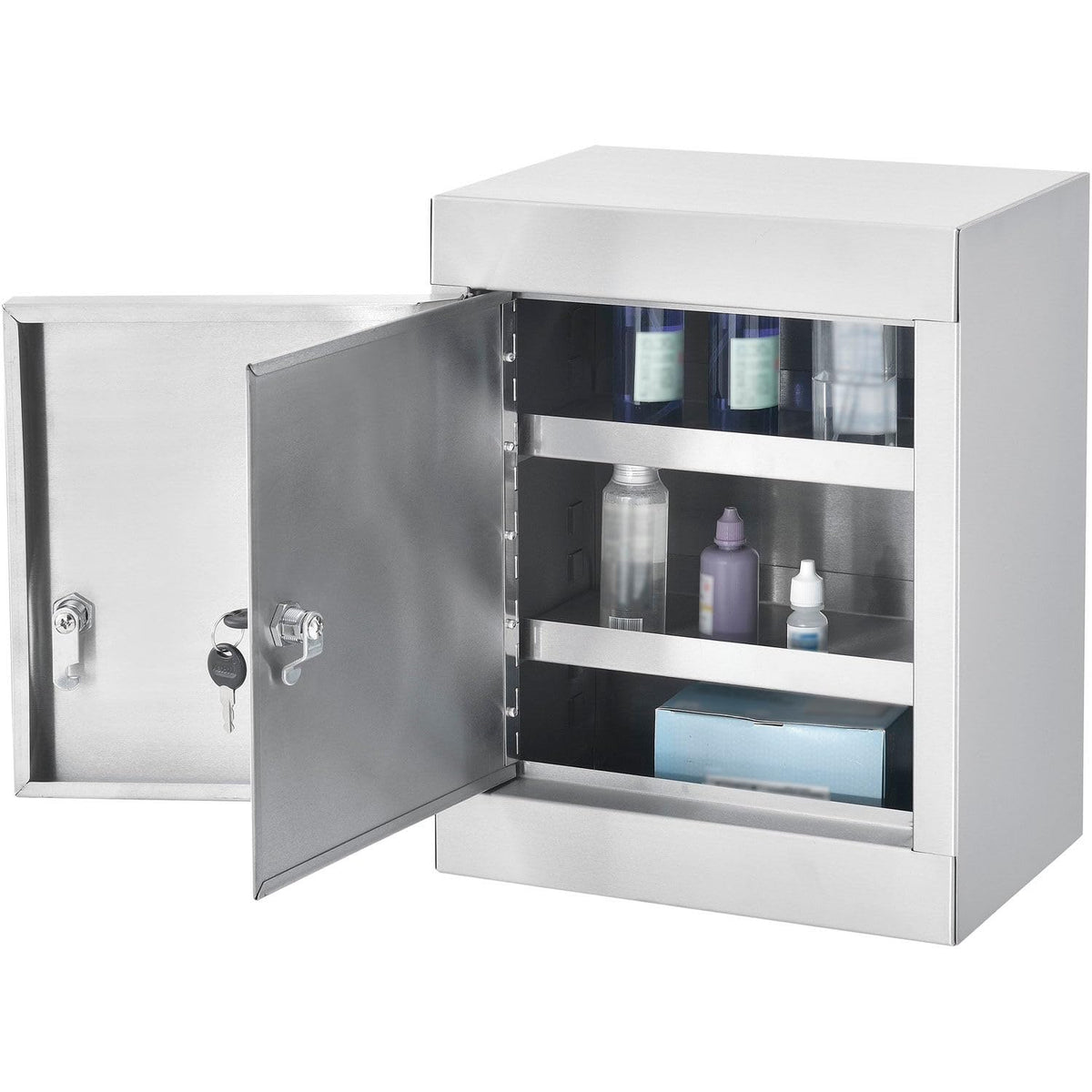 Global Industrial Stainless Steel / 8"L x 12"W x 15"H / Industrial Safety Storage Cabinets