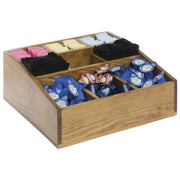 Multi-Section Organizer by CAL-MIL – Wood, Brown, Model 1714-99