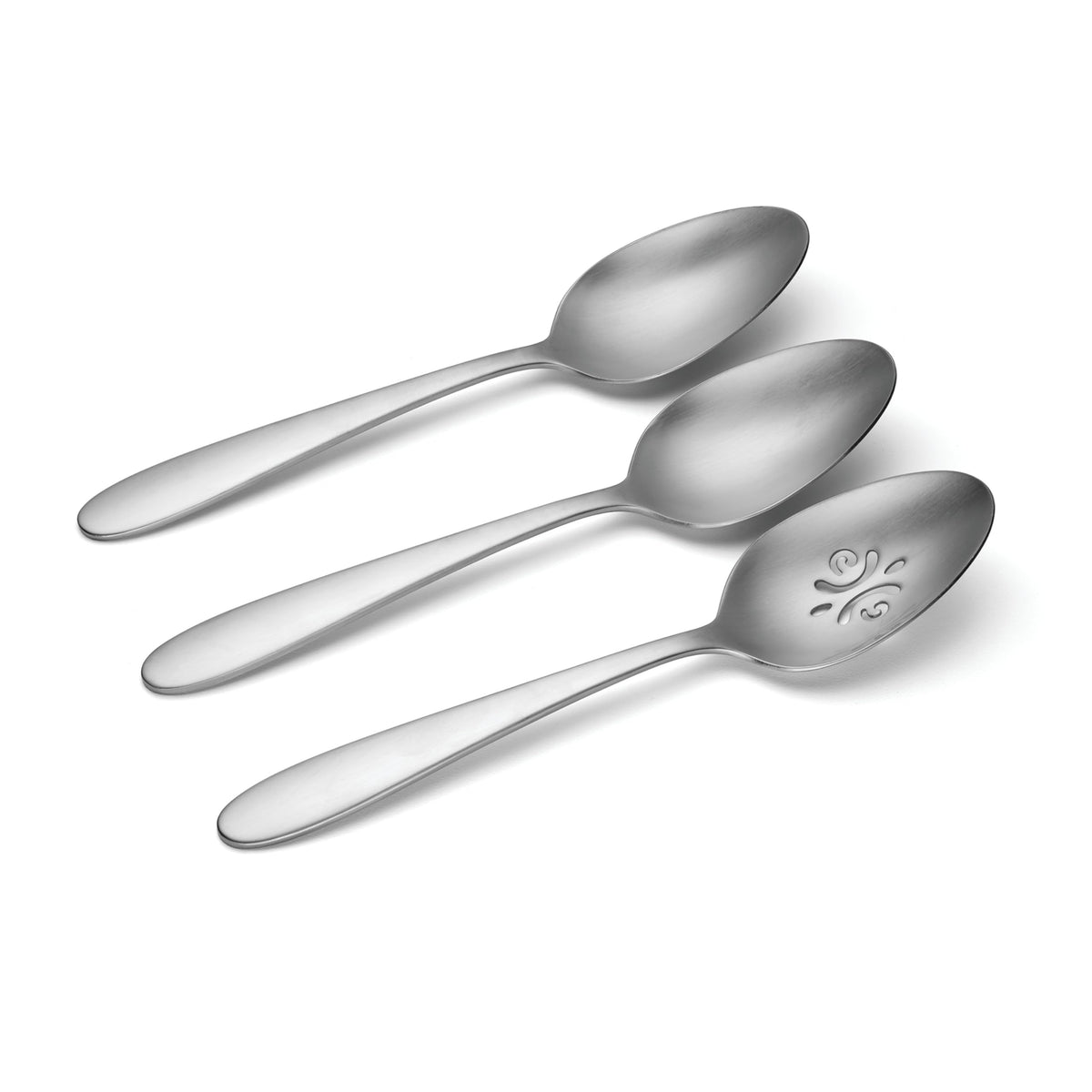 Vale Set of 3 Serving Spoons by Oneida – Set of 3, Stainless Steel, Silverware Set, Model H282003A