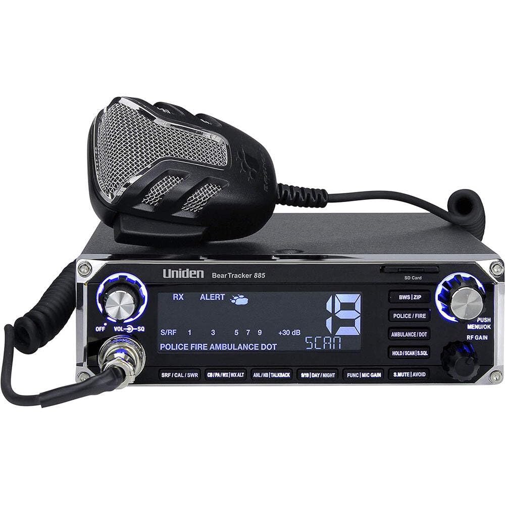 Hybrid Full-Featured CB Radio + Digital TrunkTracking Police/Fire/Ambulance/DOT Scanner w/ r Warning System Alerts by Uniden – One Size, r Scanner