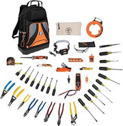KLEIN TOOLS 80141 Hand Tools Kit includes Pliers, Screwdrivers, Nut Drivers, Backpack, and More Jobsite Tools, 41-Piece