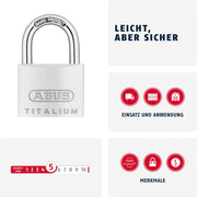 ABUS Set of 2 / 40 mm / 1 Keyed Padlocks