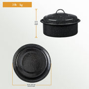 Granite Ware Covered Round Roaster, 3 lb Capacity, Speckled Black