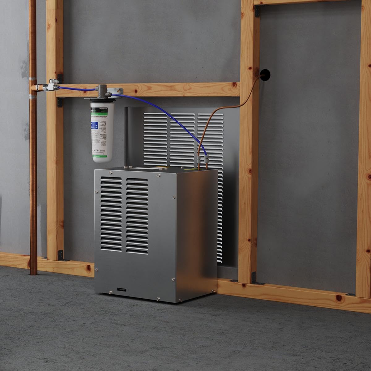 Remote Chiller by Elkay – 17.13 x 10.25 x 13.25 inches, 8 gallons, Galvanized Steel, Model ECH8