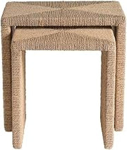Universal Furniture Oasis Abaca Nesting Tables in Natural Tan