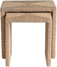Universal Furniture Oasis Abaca Nesting Tables in Natural Tan