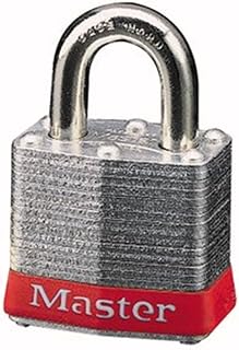 Master Lock 3RED Laminated Steel Lockout Tagout Safety Padlock with Key