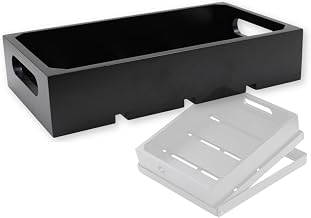 Tablecraft CRATE13BK Serving and Display Crate, Black Rubberwood 12.75-inch Length
