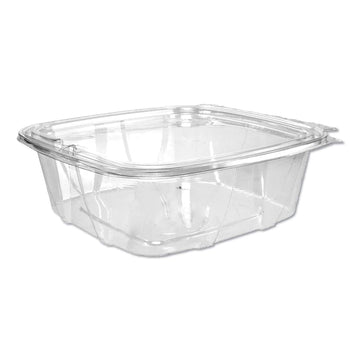 48 oz Tamper-Resistant Clear Hinged Container with Flat Lid (Case of 200) by DART – 48 oz, 48.0 fluid_ounces, Plastic, Clear, Pack of 200