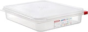 Araven Airtight Container, Food Pan with Lid for Storage in Kitchen and Restaurant, 1/2 GN 2.5" Deep, 1 Count, Clear