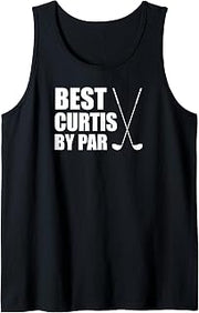 Mens Best Curtis By Par Golfer Name Pun Tank Top