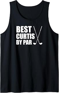 Mens Best Curtis By Par Golfer Name Pun Tank Top
