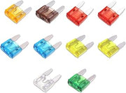 10PCS Car Fuses Assortment Kit, Small Auto Fuses, 5A 7.5A 10A 15A 20A 25A 30A Standard Blade Fuse Classification Kit Replacement for Automobiles, RVS, Trucks, Motorcycles and Ships