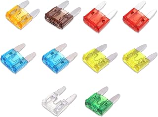 10PCS Car Fuses Assortment Kit, Small Auto Fuses, 5A 7.5A 10A 15A 20A 25A 30A Standard Blade Fuse Classification Kit Replacement for Automobiles, RVS, Trucks, Motorcycles and Ships