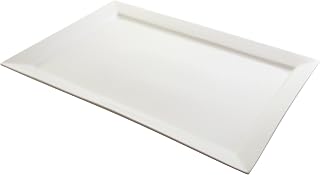 10 Strawberry Street Whittier 21.75" x 14.75" Rectangular Platter, White