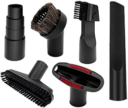 Vacuum Attachments 1-1/4 for Tennant V-CAN-10, Universal Vacuum Attachment Set with Round Brush Dusting Brush Crevice Tool Upholstery Tool and Adapters,6-piece Set