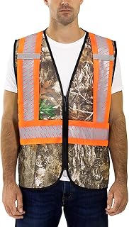 TINGLEY V70646C Vest, S/M, Fluorescent Orange-Red | Background On Two-Tone Silver Reflective Tape