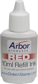 AbilityOne Stamp Refill Ink - 10 cc Bottle.35 oz, Red Ink 7510-01-207-3960