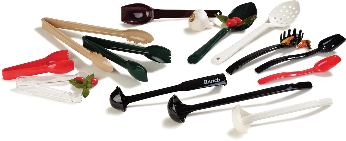 Solid Buffet / Salad Serving Spoon by Carlisle FoodService Products – 0.8 oz, 0.8 fluid_ounces, Buff, Pack of 12, Model 447001