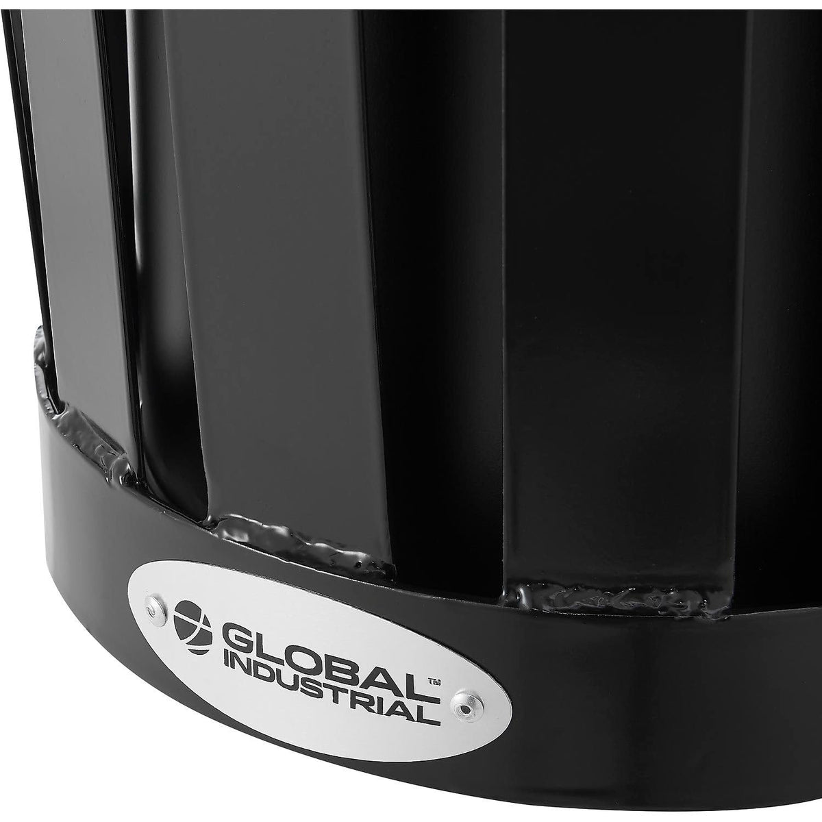 Slatted Steel Outdoor Ashtray by Global Industrial – 13 Gallon, Steel, Black, Model M2000