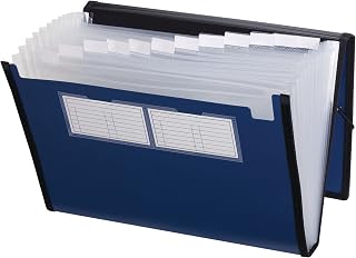 Pendaflex Professional Poly Expanding File, 13 Pockets, Letter Size, Metallic Blue