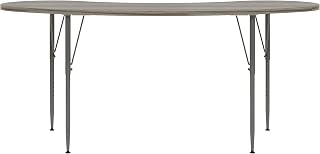Tot Mate Curved Table 72" Wide (Shadow Elm Gray)