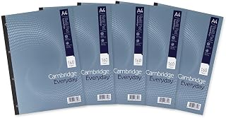 Cambridge Lined Paper A4 Refill Pad, 160 Pages, Pack of 5