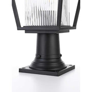 York One Light Outdoor Post Mount Black by Lighting Design – Iron, Black, Model OD305P18BK