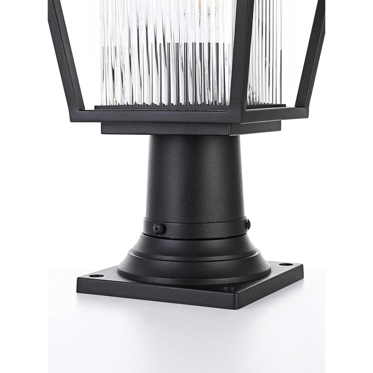 York One Light Outdoor Post Mount Black by Lighting Design – Iron, Black, Model OD305P18BK