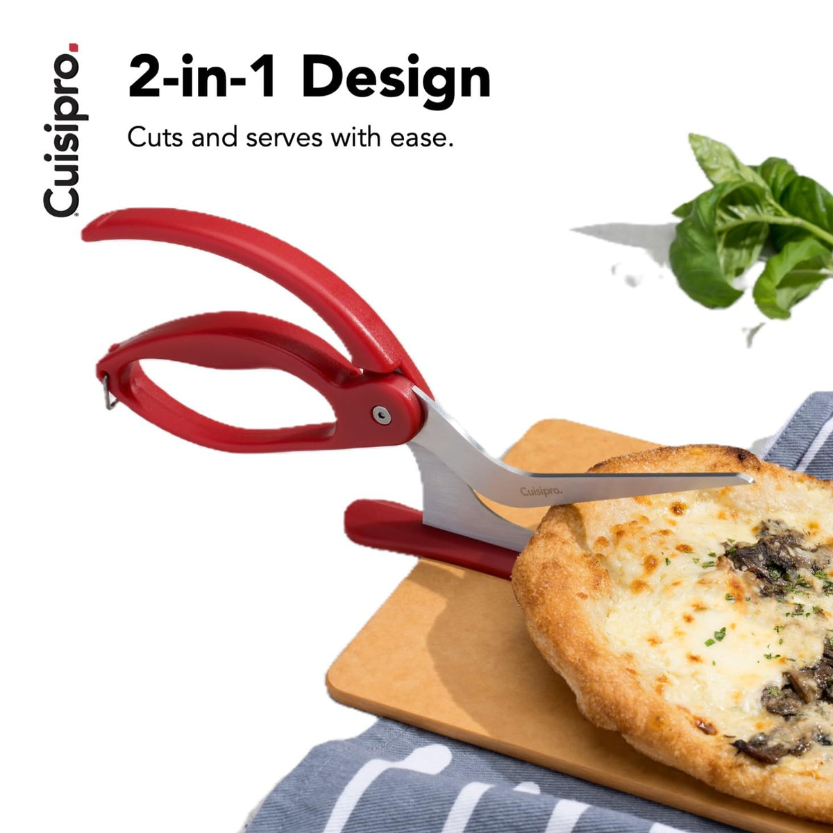 Pizza Shears by Cuisipro – 11.7x1.4x4.6", Stainless Steel, Red, Model CSP-57446505