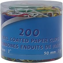Westcott 2" (51mm) Vinyl Coated Paper Clips, 200/tub