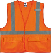 Ergodyne Unisex - H+l Class 2 Standard Solid Vest H L, Hook & Loop Orange, Large-X-Large US