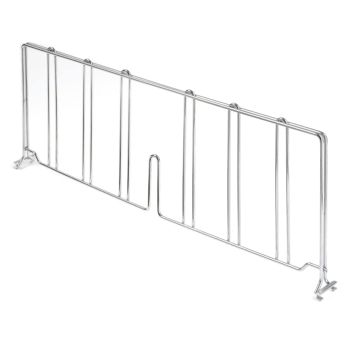 Wire Shelf Divider by Nexel – 21"W x 8"H, Silver, Silver Epoxy, Model AD821EP
