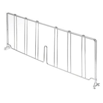 Wire Shelf Divider by Nexel – 21"W x 8"H, Silver, Silver Epoxy, Model AD821EP